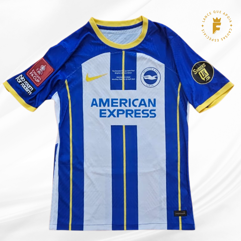 Camisa Brighton 2023-24, Semifinal FA CUP vers de jogo, N22, autografada