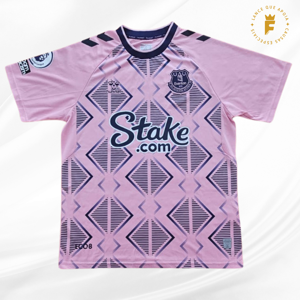 Camisa Everton 2022- 23 Premier vers jogo, N9 autografada Lewin