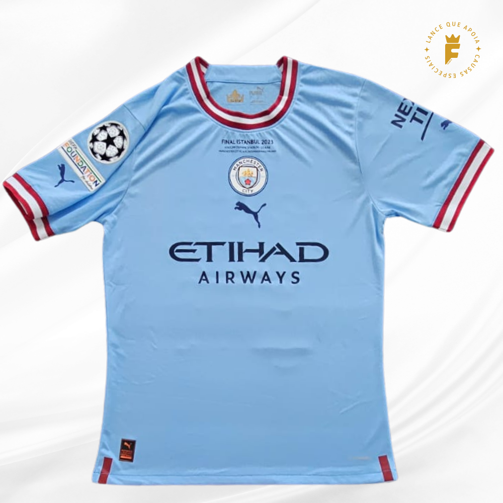 Manchester City 2022-23 , Final Champions League, City Campeão , vers jogador N16, autografada Rodri