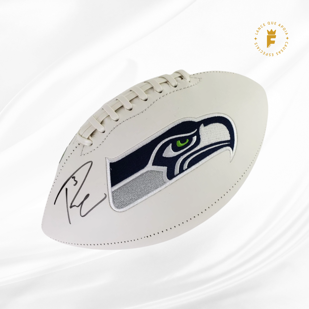 Bola futebol americano tamanho original Seattle Seahawks autografado Wilson certificado de autenticidade internacional