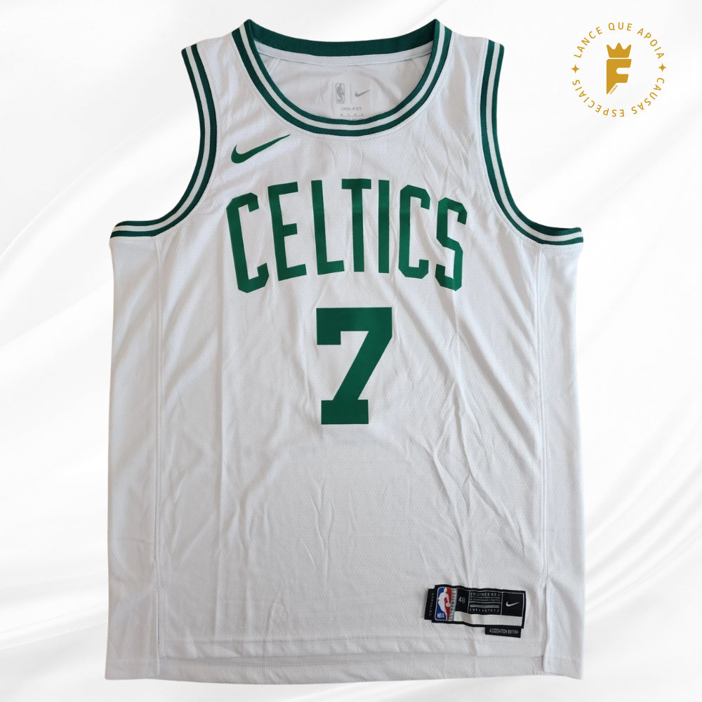 Camisa NBA Celtics 2023-24, N7 autografada Jaylen Brown, certificado internacional JSA