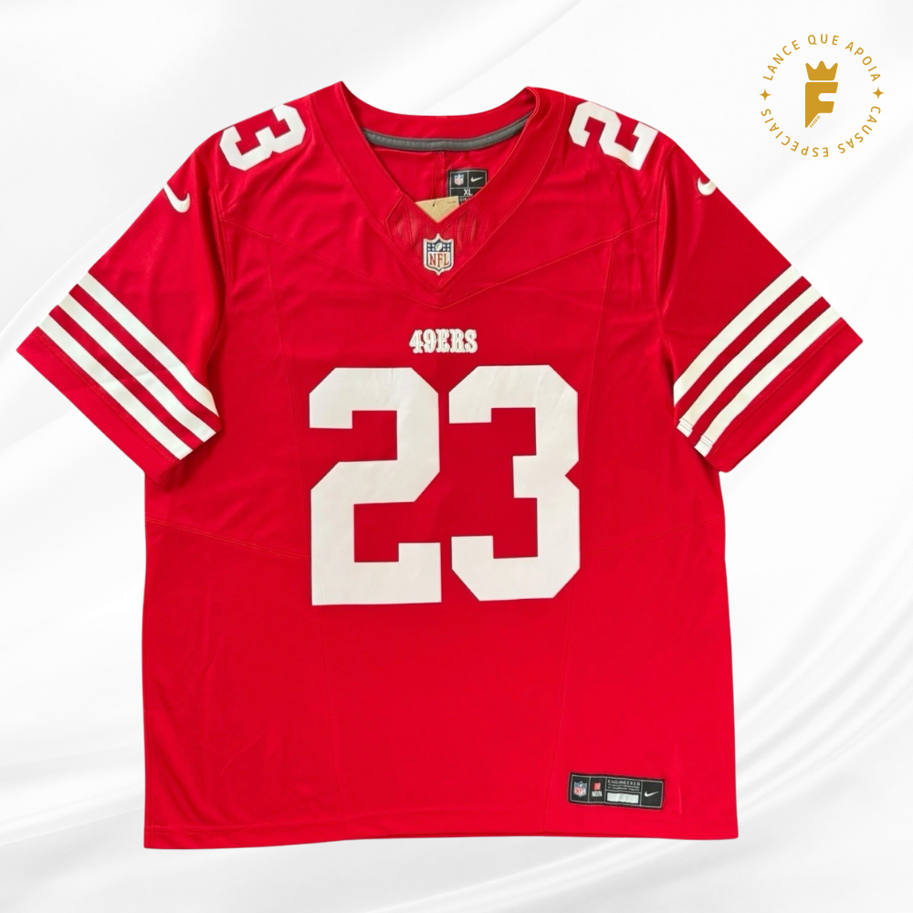 Camisa NFL Nike  Vapor 49ers, autografada McCaffrey, certificado Beckett