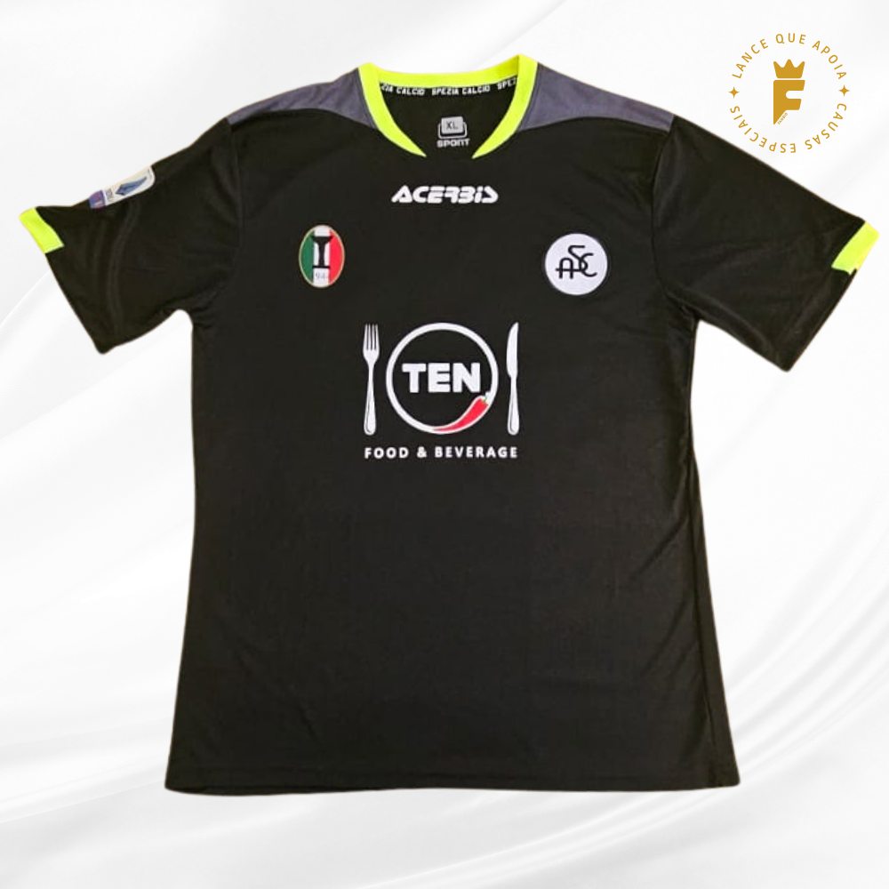 Camisa Spezia 2020-2021, N88, vers jogador, autografada L Sena