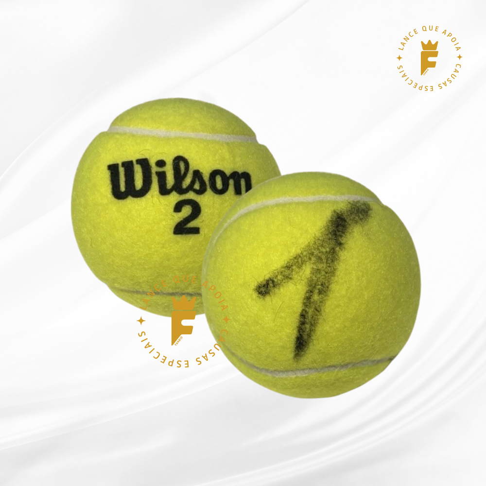 Bola de tênis Wilson original, autografada Jannik Sinner