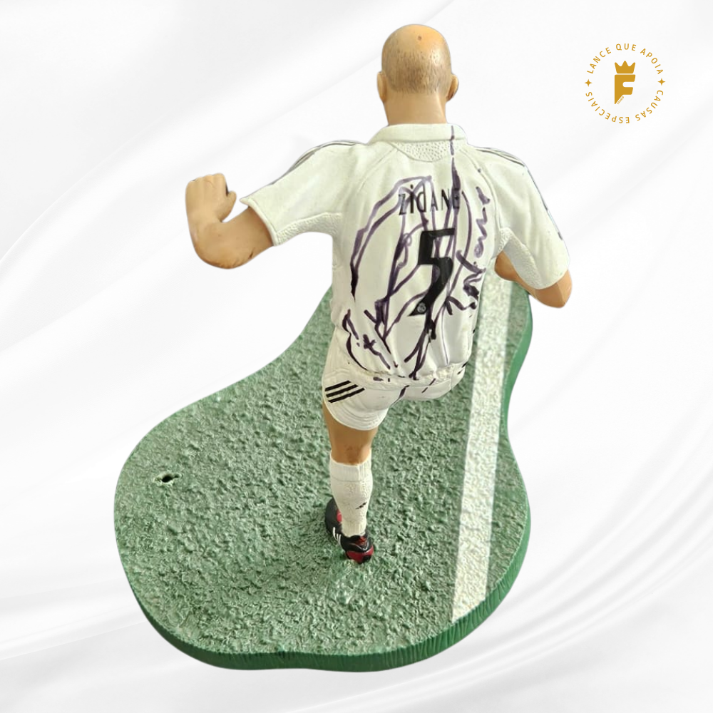 Miniatura Zidane, camisa 5 do Real Madrid, FT Champs, autografado