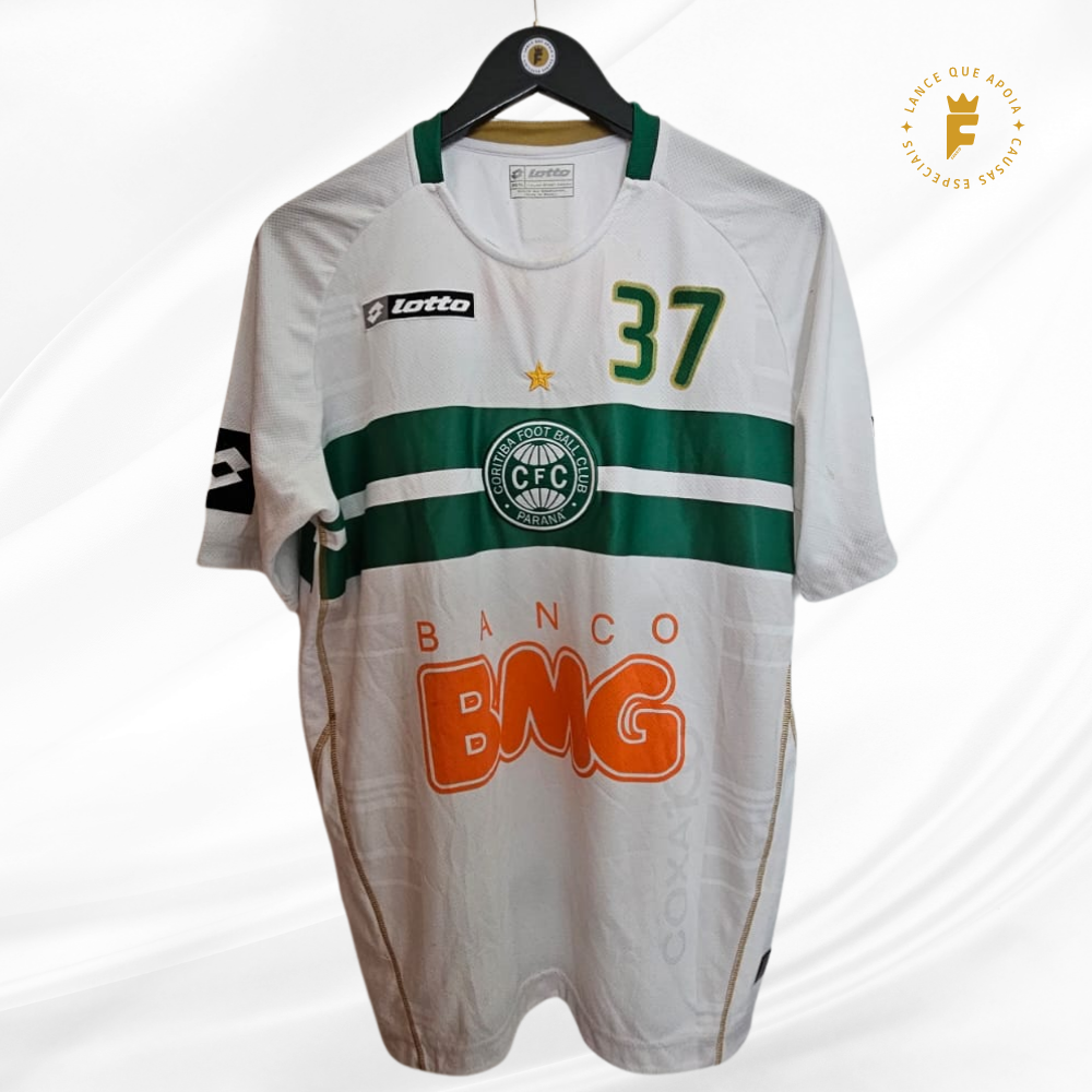 Camisa Coritiba 2009, usada/preparada jogo, N37  selo 100 anos