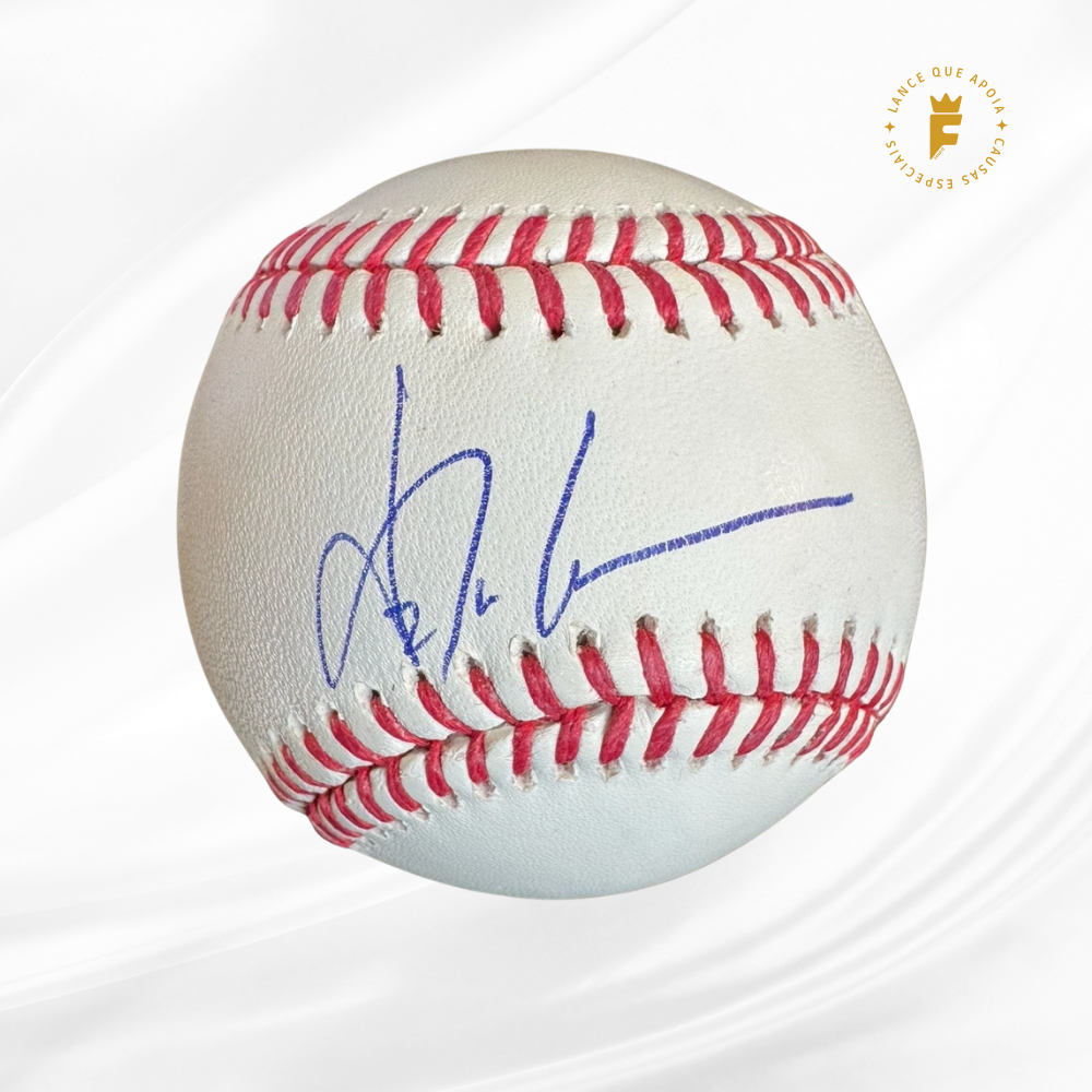 Bola de beisebol MLB original autografada por Yamamoto