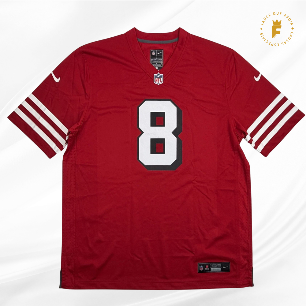 Camisa Nike NFL San Francisco 49ers, N8, autografada Young