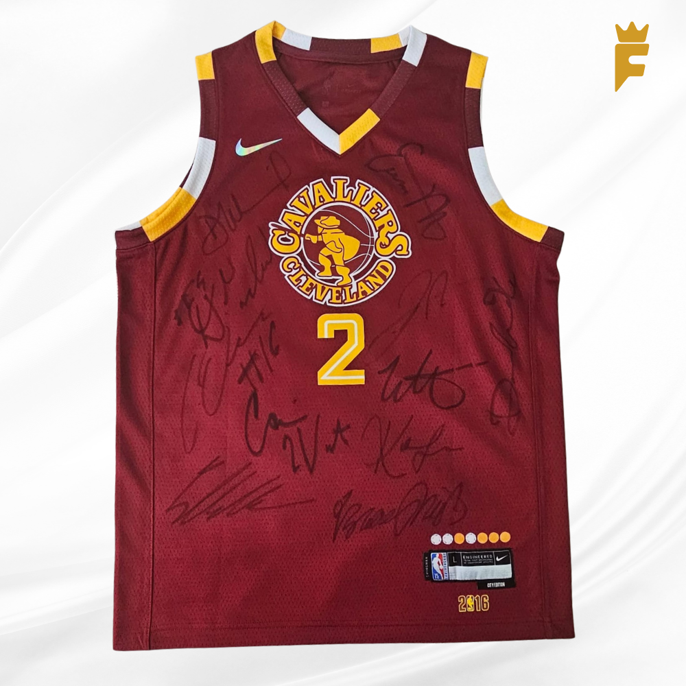 Camisa original do Cleveland Cavaliers. Autografada por 12 Jogadores 21/22.