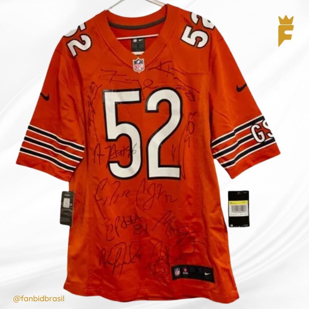 Camisa oficial Chicago Bears 2021 Autografada 11 Jogadores