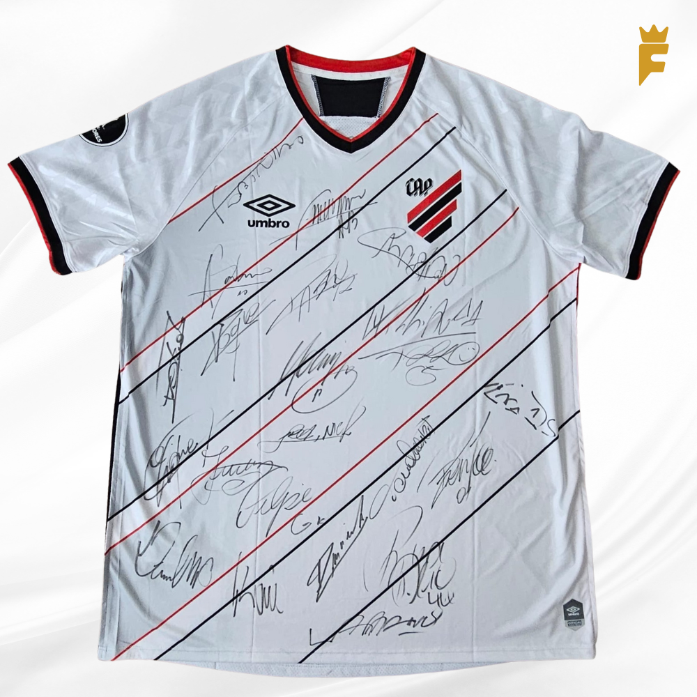 Camisa oficial Athletico Paranaense autografada elenco Libertadores 2022