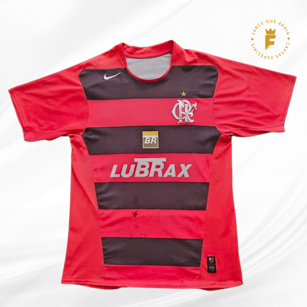 Camisa Flamengo 2000, autografada Zico