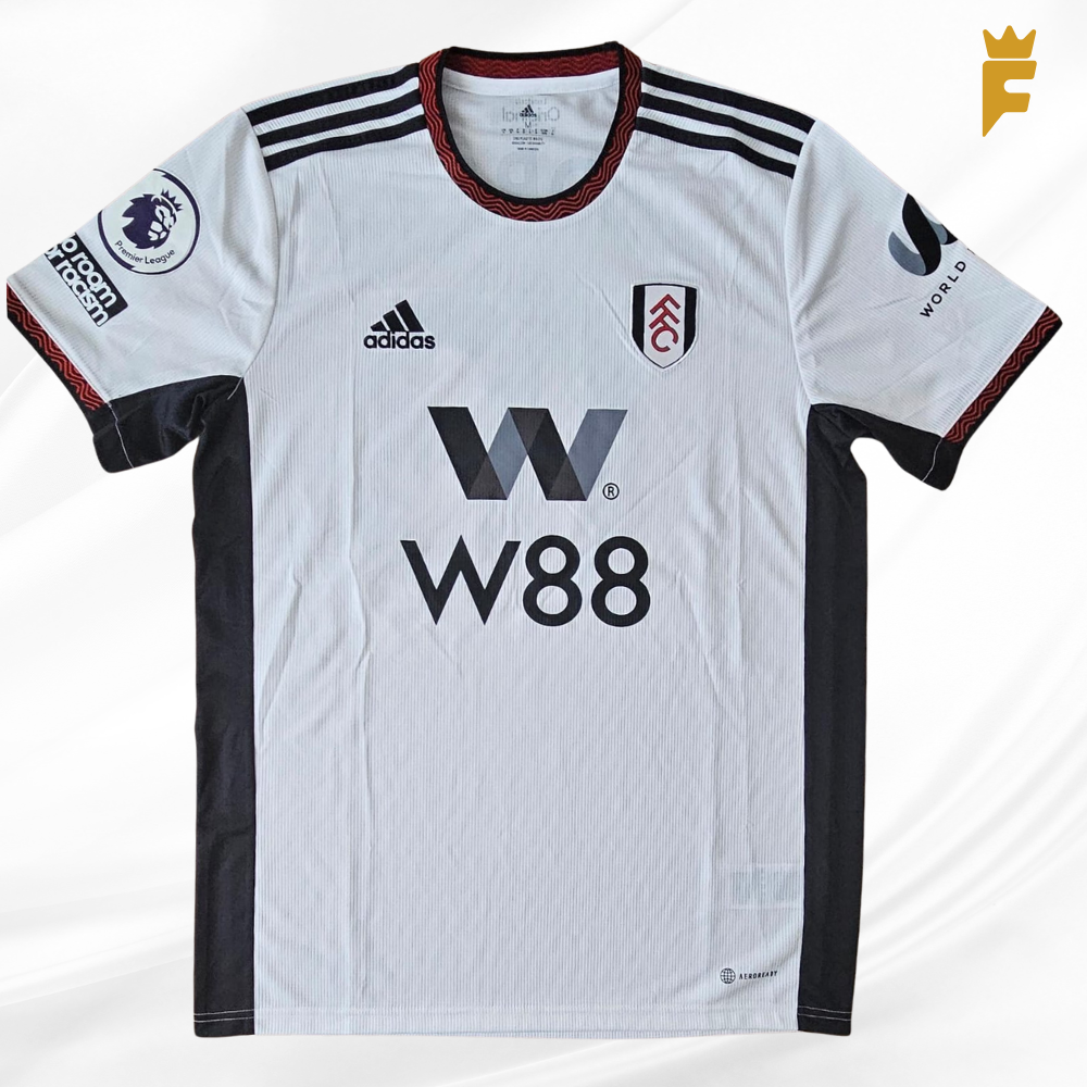 Camisa Fulham 2022/23, Premier League, modelo 1, de jogo, Andreas Pereira, Autografada
