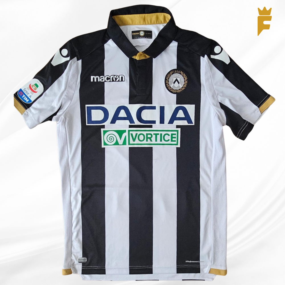 Camisa Udinese 2018/19 modelo 1, Serie A, Samir, de jogo, autografada
