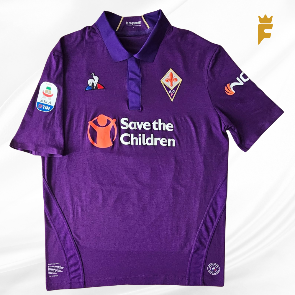 Camisa Fiorentina 2018/19 Serie A, Vitor Hugo autografada, de jogo