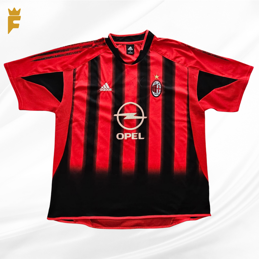 Camisa oficial Milan 2004/05, autografada Cafú