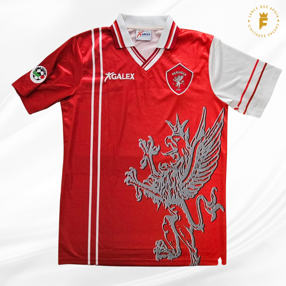 Camisa Perugia 1998/99, autografada Hidetoshi Nakata