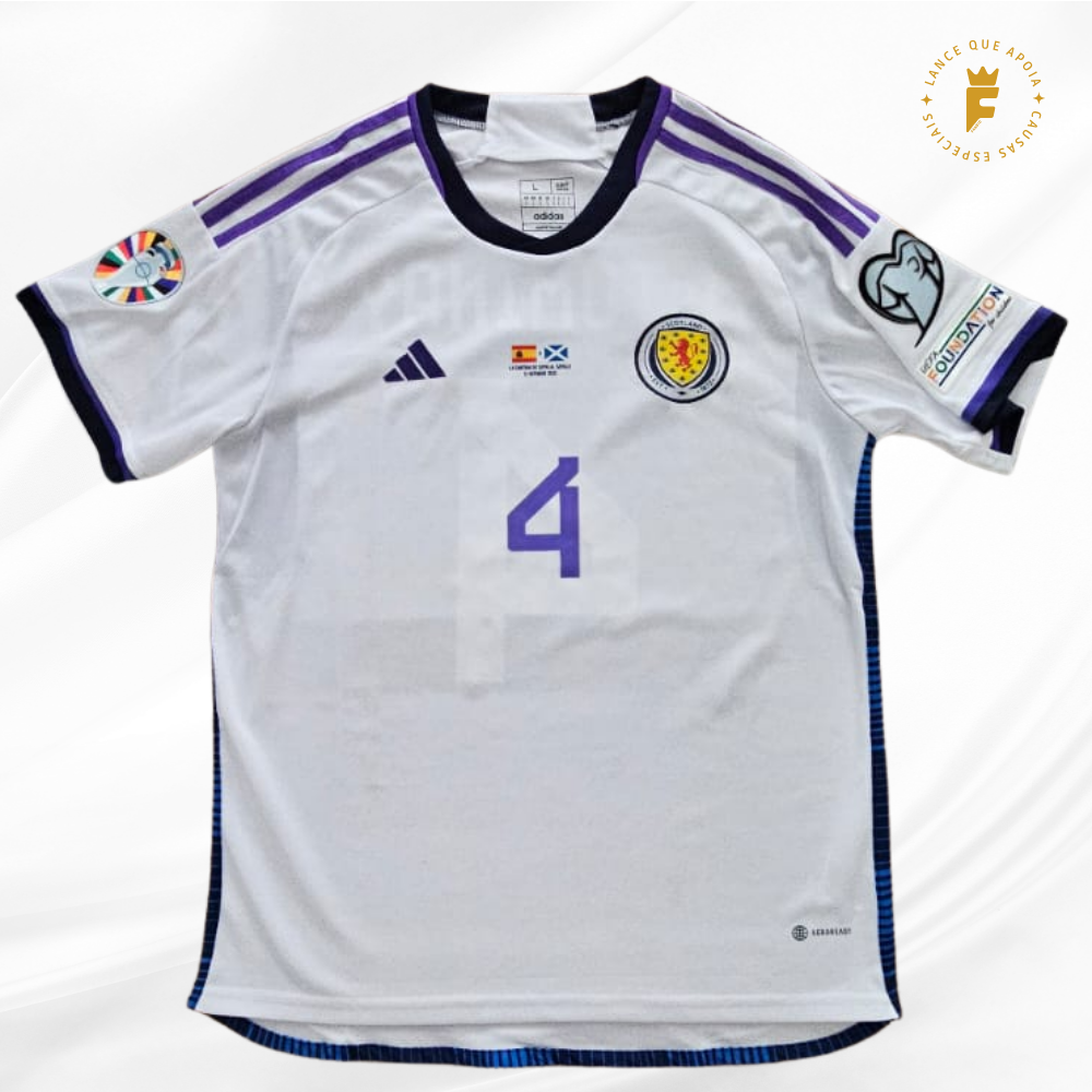 Camisa Escócia 2023, Eliminatórias da Euro, vers jogo autografada McTominay