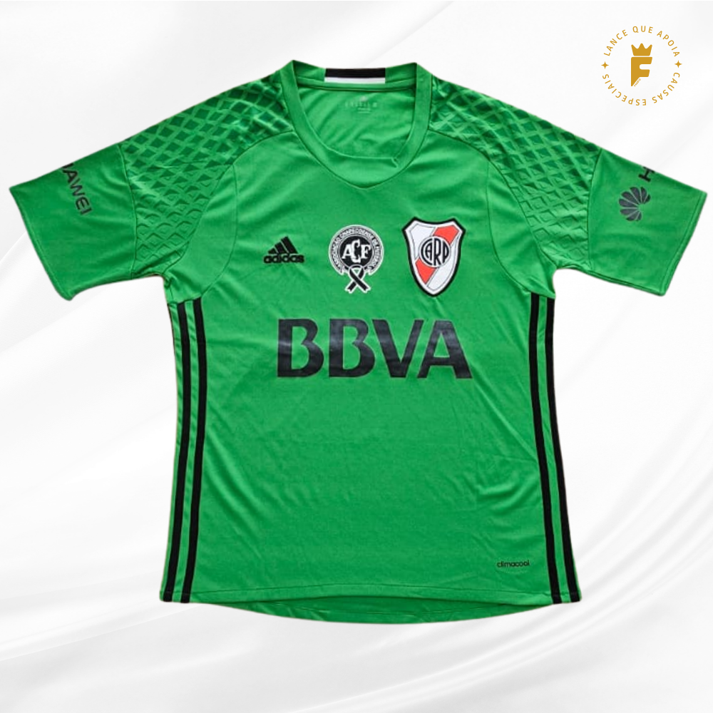 Camisa River Plate 2016 homenagem chapecoense, vers jogo autografada R.Mora